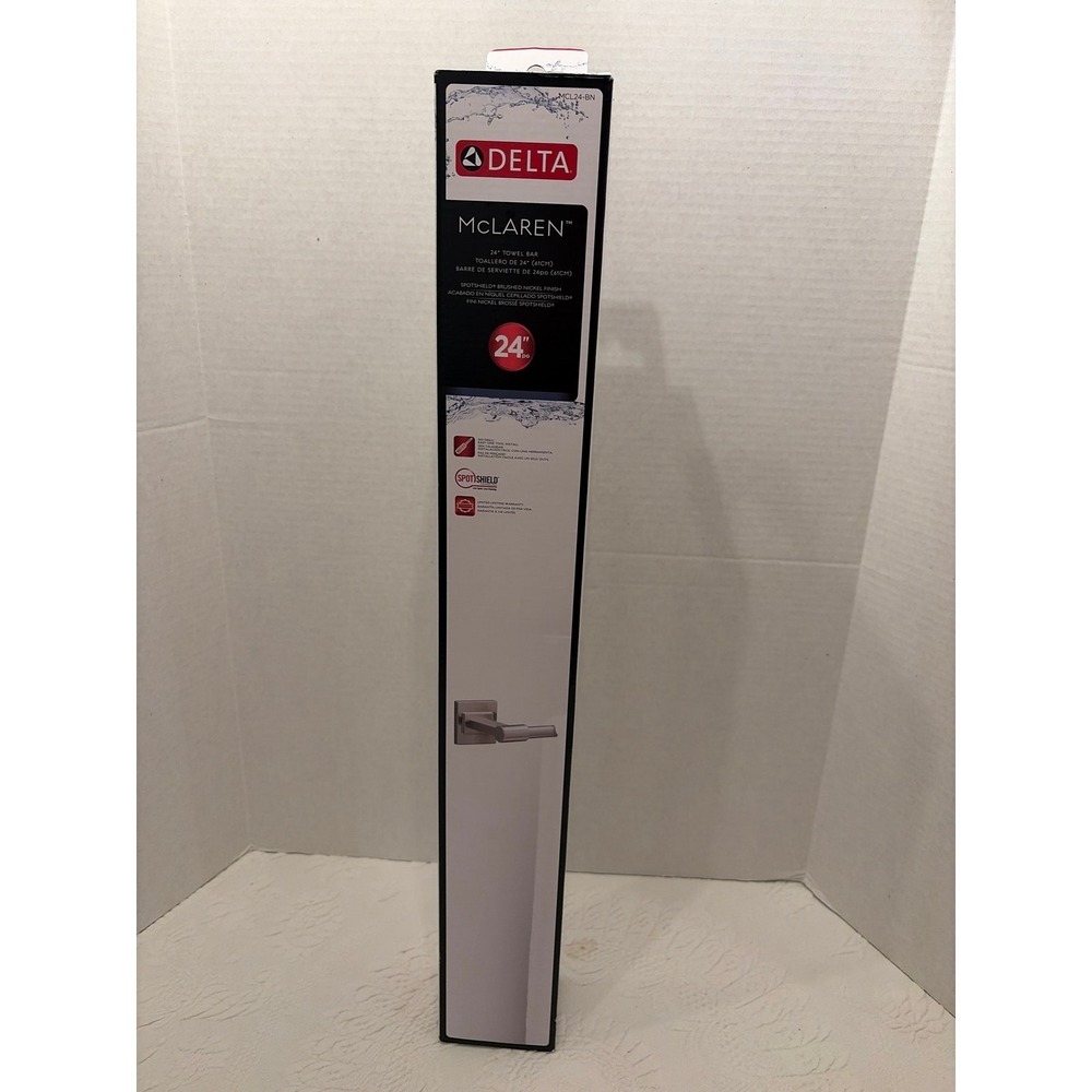 Delta McLaren 24" Towel Bar Brushed Nickel Bathroom Hardware MCL24-BN NIB‎